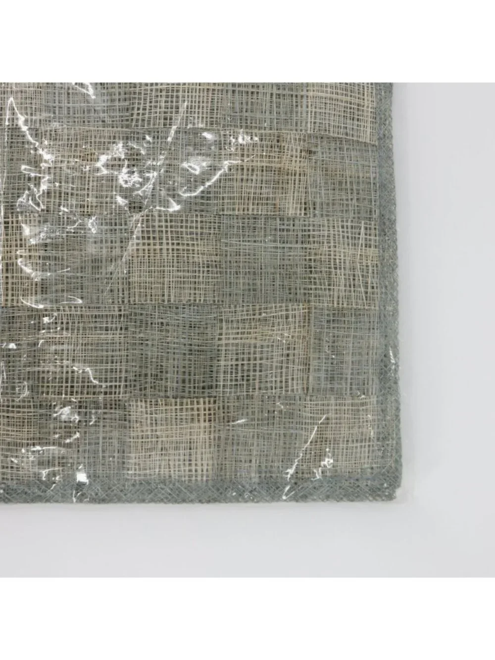 NEW Mackenzie-Childs Set of 4 Grey Sinamay Placemats Woven Abaca Fibers NWT